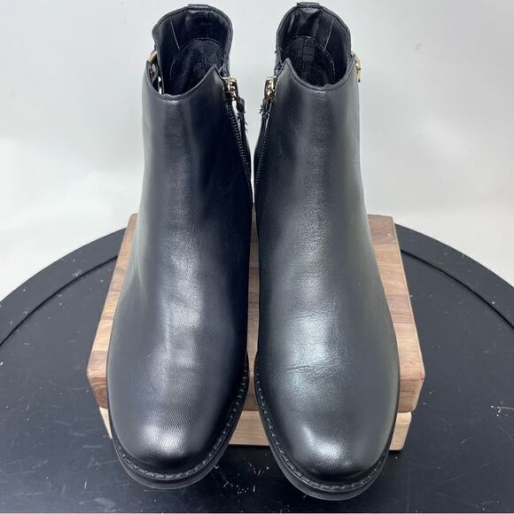 Cole Haan Haidyn Black Leather Ankle Zip Booties 6.5 - Picture 6 of 11